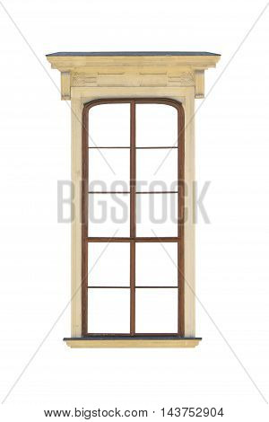 ancient window isolated on a white background