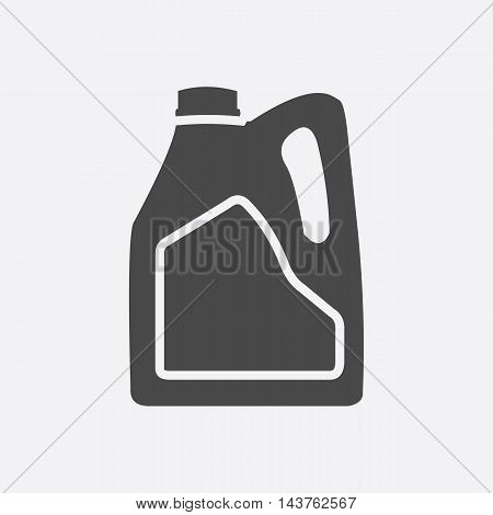 Pouring Motor Oil icon black. Single car repair symbol.