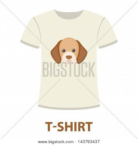 shirt I love dogs vector illustration icon in cartoon design