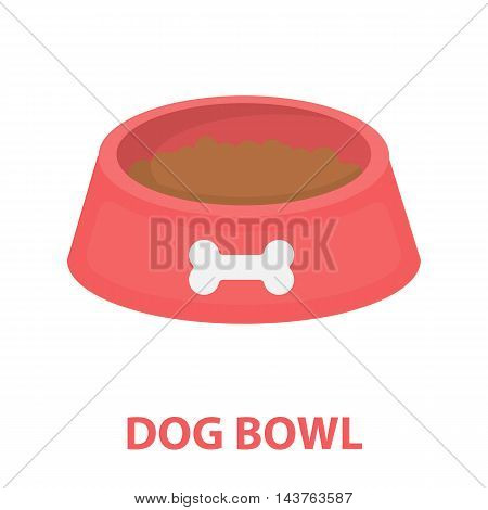 Dog bowl vector illustration icon in cartoon design