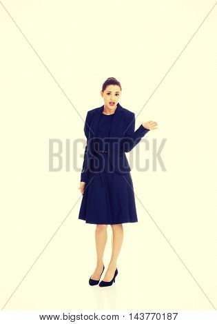 Anoyed and displeased businesswoman