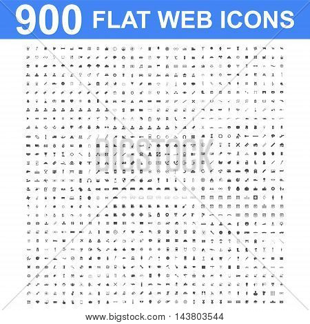 900 Icon set. Vector concept illustration for design.