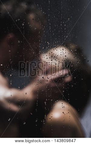 Hot Kiss In The Shower
