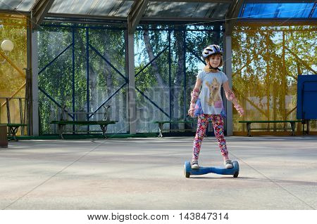 Girl Riding On The Hoverboard