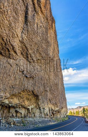 Road Passing By A Cliff