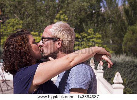 Couple In Love Kissing.happy Couple