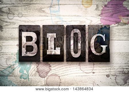 Blog Concept Metal Letterpress Type