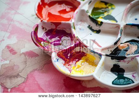 A beautiful picture depicting colours in the art palette