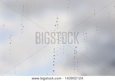 Rain Drops Sticking To Manmade Materials, Textures And Patterns.