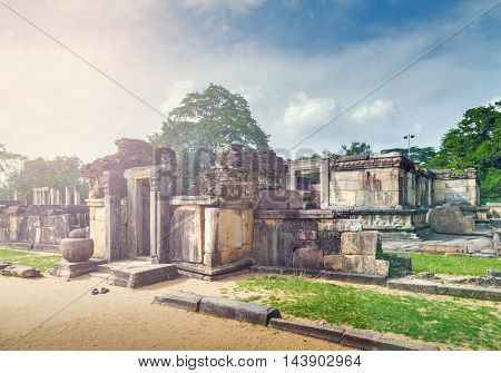 Hatadage Ancient Ruins In Polonnaruwa City Temple Unesco