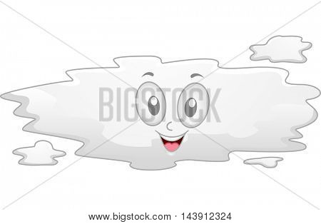 Illustration Featuring a Fog Mascot Smiling Happily