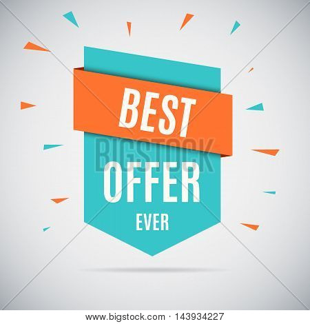 Special offer sale tag discount isolated on graybackground modern style vector illustration