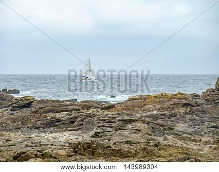 coastal scenery near a commune named Quiberon in the Morbihan department in Brittany France