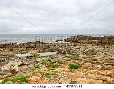 coastal scenery near a commune named Quiberon in the Morbihan department in Brittany France