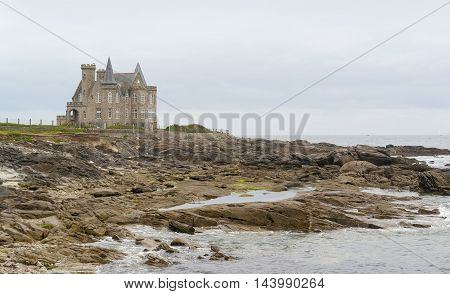 Turpault castle near a commune named Quiberon in the Morbihan department in Brittany France