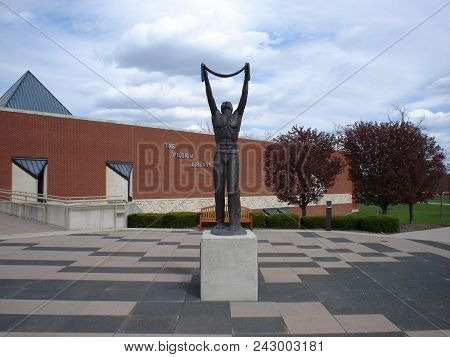 Little Turtle Statue In Front Of Pilgrim Library, Defiance College, Defiance, Oh, April 25, 2005