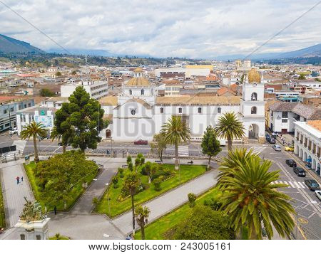Latacunga Ecuador May 2018 Built In Romanesque Style In 1700 Is Located In The Central Square Of The