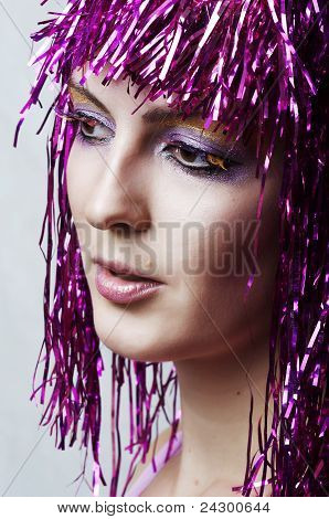 Beau visage de femme gros plan