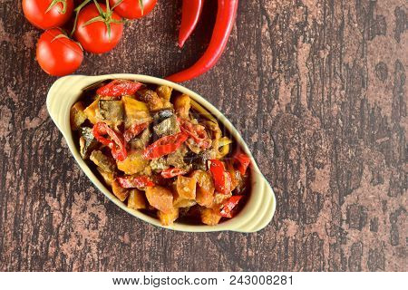 Sambal Goreng Ati, Indonesian Food Spicy Beef Liver Potato With Coconut Milk