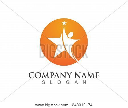 Star Success People Care Logo And Symbols Template