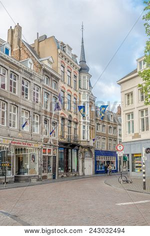 Maastricht,netherlands - May 16,2018 - In The Streets Of Maastricht. Maastricht Is The Capital And L