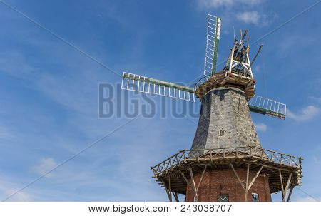 Frisia Windmill In The Historical Center Of Norden, Germany