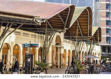 Barcelona, Spain - February 09, 2017  - Santa Caterina Market (barcelona, Spain) Mercado De Santa Ca