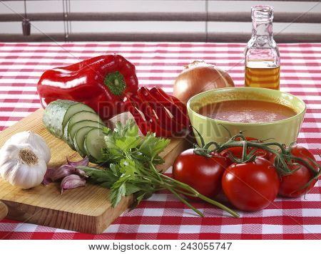 Gazpacho Andaluz

Gazpacho Andaluz. Is A Raw Vegetable Soup Native From The Spanish Region Andalucia