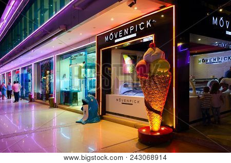 Sharm El Sheikh, Egypt - May 13, 2018: Confectionery (ice-cream Parlor) Movenpick In Popular Shoppin