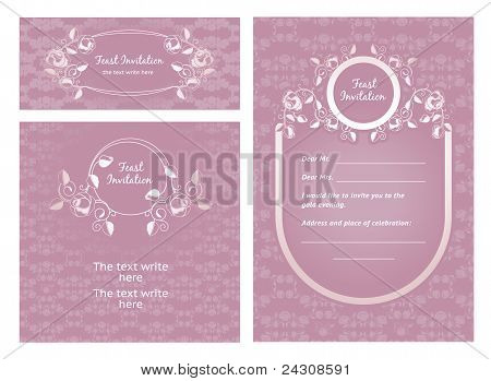 Set Of Ornamental Roses, Templates