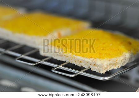 Bread With Margarine Or Butter Topping Or Slice Of Bread