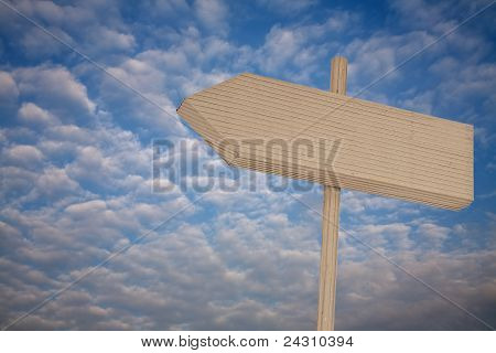 Placa de sinalização de papelão