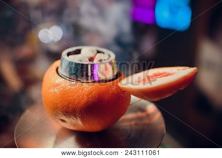 Stylish Hookah With The Aroma Grapefruit For Relax. Grapefruit Shisha