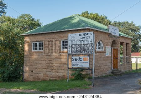 Maclear, South Africa - March 26, 2018: A Business Advice Centre And Tourist Information Centre In T