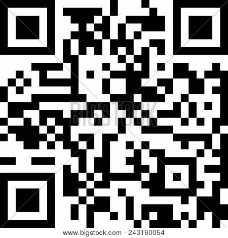 Qr Code Vector Icon. Phone Qrcode. Abstract Illustration Eps10. Graphic Background