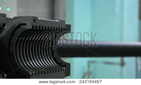 Manufacture Of Plastic Water Pipes. Manufacturing Of Tubes To The Factory. The Process Of Making Pla