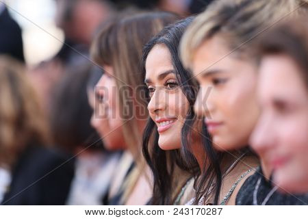 CANNES, FRANCE. May 12, 2018: Salma Hayek at the gala screening for 