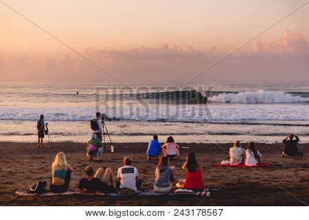 May 31, 2018. Keramas, Bali, Indonesia. Competition Wsl Corona Bali Protected.