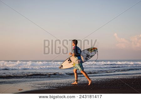 May 31, 2018. Keramas, Bali, Indonesia. Competition Wsl Corona Bali Protected.