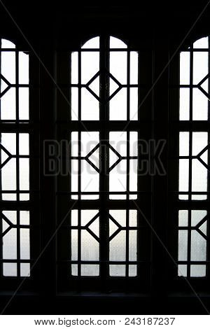 Black And White Silhouette Of Window Frame