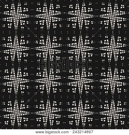 Cross Hatch Seamless Pattern. Texture Of Mesh, Net, Web, Lattice, Chaotic Grid, Scratch Lines. Simpl