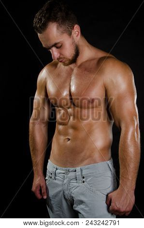 Guy With Sexy Body. Handsome Guy And Athletic Body.handsome Guy And Athletic Body.