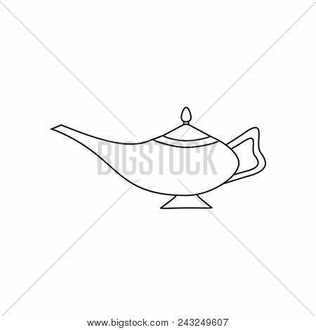 Magic Lamp Icon On The White Background