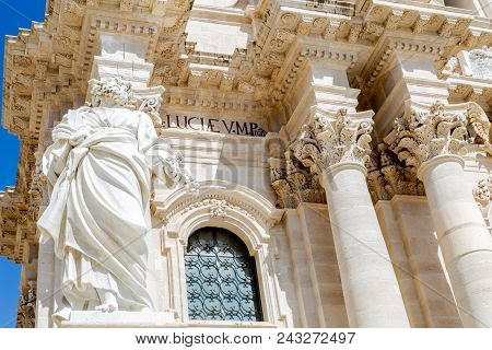 Decoration Of The Cathedral Of Siracuse Historic Town