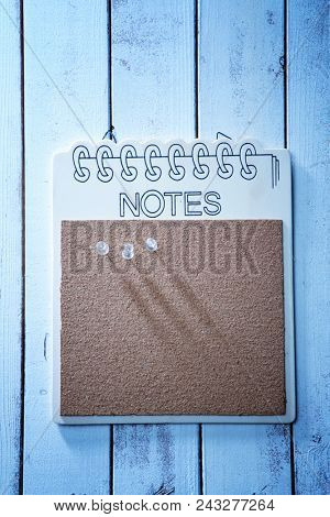 blank cork boad as backdrop