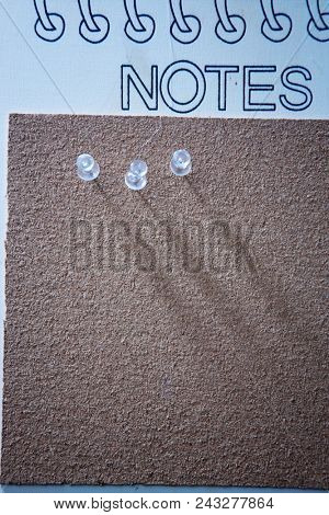 blank cork boad as backdrop