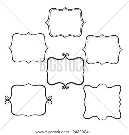 Vector Set Of Decorative Frames. Design Elements.