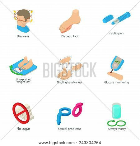 Male Health Icons Set. Cartoon Set Of 9 Male Health Vector Icons For Web Isolated On White Backgroun