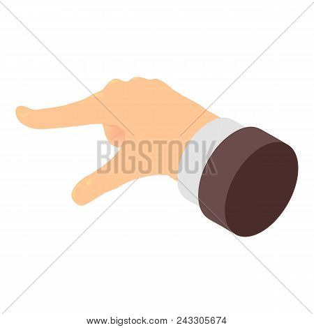 Two Fingers Icon. Isometric Of Two Fingers Vector Icon For Web Design Isolated On White Background