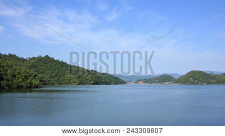 View From Majhjkuna, Small Village Near Pokhara, Nepal. Hills Covered By Forest.